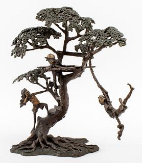 Mark Hopkins "Tree House" Bronze Sculpture