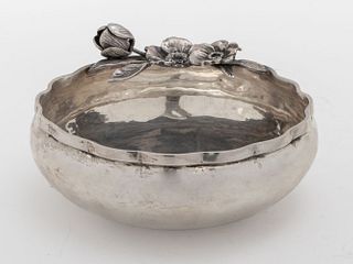 Turkish Silver Bowl With Flowers
