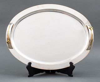 Gucci Stainless Steel & Brass Modern Tray