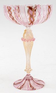 Davide Fuin Venetian Glass Goblet