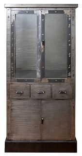 American Industrial Painted Steel Cabinet 1940s