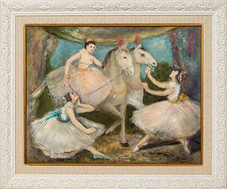 Peggy Dodds Ballerinas & Horses Oil on Canvas