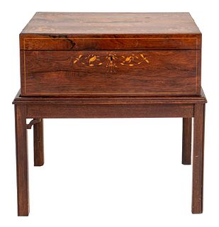 Late Regency Rosewood Writing Box Side Table