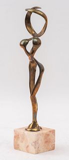 Modern Abstract Female Bronze Sculpture