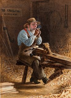 Thomas Waterman Wood (American, 1823-1903), No Smoking Allowed Here