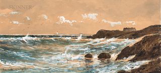 Edmund Darch Lewis (American, 1835-1910), Point Judith Light seen from the North, Naragansett, R.I.