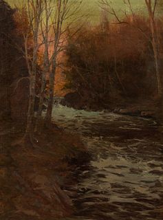 Julian Onderdonk (American, 1882-1922), Woodland Stream in Autumn