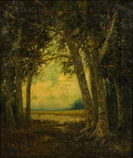 Arthur Hoeber (American, 1854-1915), A Vista Through the Woods