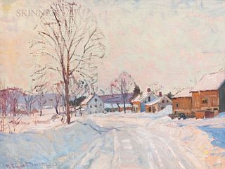 Robert Emmett Owen (1878-1957), Sunny Afternoon on the Mohawk Trail, Winter, alternatively titled On the Mohawk Trail, Charlemont, Mass.
