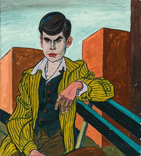 William Sharp (American, 1900-1961), Man in a Striped Suit
