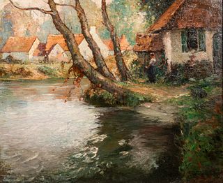 George Ames Aldrich (American, 1872-1941), Le Madeleine-River Canche, Normandy, France