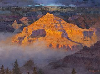 Robb Woods (American, 20th Century), Canyon Evening