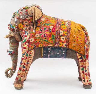 Indian Embroidered Cloth Elephant Statue