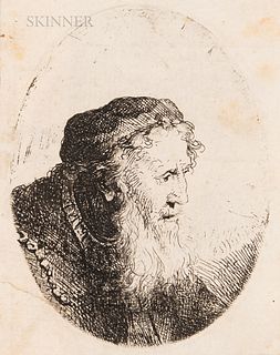 Ferdinand Bol (Dutch, 1616-1680), Bearded Old Man, Profile to Right