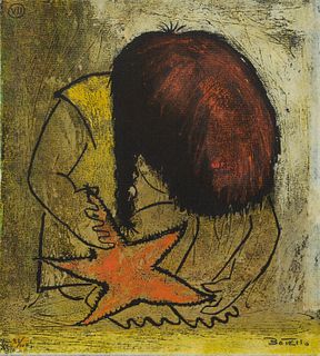 Ángel Botello (Spanish-Puerto Rican, 1913-1986), Girl Playing with a Starfish