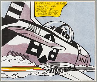 After Roy Lichtenstein (American, 1923-1997), Left panel