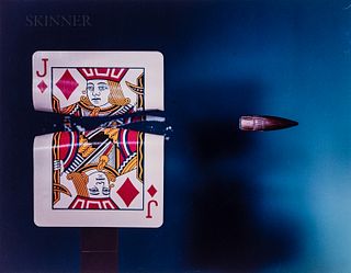 Harold Eugene "Doc" Edgerton (American, 1903-1990), Cutting the Card Quickly!