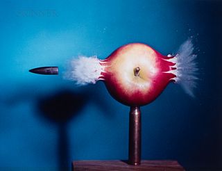 Harold Eugene "Doc" Edgerton (American, 1903-1990), Shooting the Apple