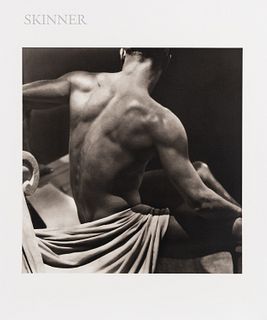 George Hoyningen-Huene (Russian/American, 1900-1968), Male Back Study with White Drapery