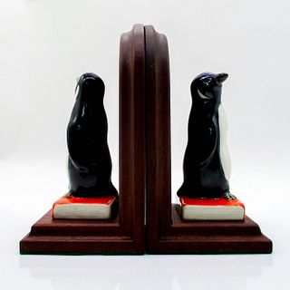 Penguins on Best Wishes - Royal Doulton Advertising Bookends
