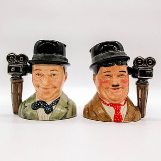 Laurel and Hardy Pair D7008 & D7009 - Small - Royal Doulton Character Jug
