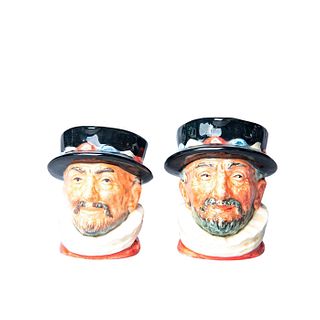 2 Beefeater D6233 - Royal Doulton Small Character Jugs