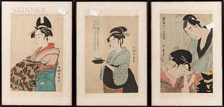 Kitagawa Utamaro (1753-1806), Three Woodblock Prints