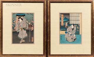 Utagawa Yoshitaki (1841-1899), Two Woodblock Prints
