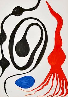 Alexander Calder 'Sea Urchin' Lithograph, Signed Artist Proof