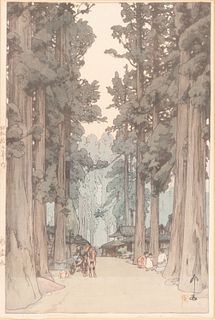 Hiroshi Yoshida (1876-1950), Avenue of Sugi Trees