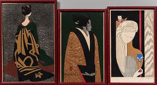 Three Sosaku-hanga Woodblock Prints