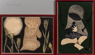 Kawano Kaoru (1916-1965), Two Woodblock Prints