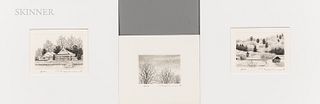 Ryohei Tanaka (1933-2019), Three Etching/Aquatint Prints