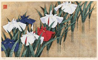 Kazutoshi Sugiura (b. 1938), Irises No. 91
