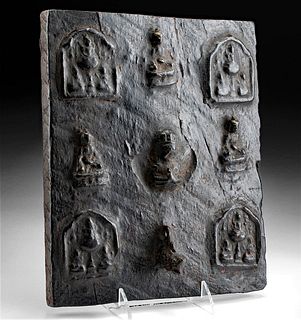 18th C. Nepalese Wood Tsa Tsa (Buddhist Shrine Panel)