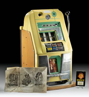 1940s US Mills Horseshoe Tabletop Slot Machine