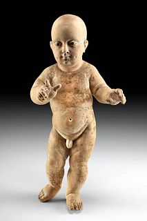 18th C. Spanish Wood Santo - Nude Christ Child
