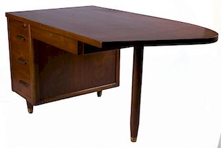 "Jackson Desks" Walnut Mid-Century Desk