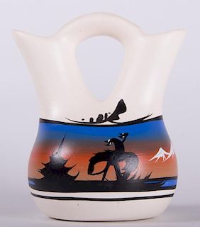 Native American Wedding Vase, Signed