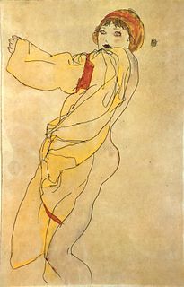 Egon Schiele (After) - Standing woman