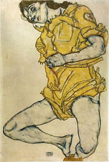 Egon Schiele (After)- Female figure lying