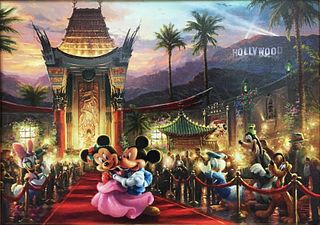 Thomas Kinkade Studios - Mickey and Minnie in Hollywood