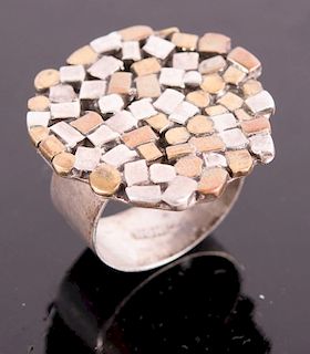 Brutalist Style "Cingil" Sterling Silver Ring
