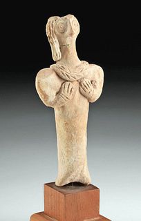 Ancient Near Eastern Pottery Columnar Idol Bird Face