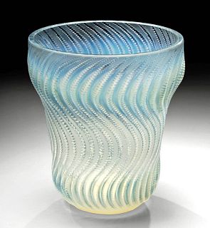 Rene Lalique "Actinia" Opalescent Glass Vase (ca. 1934)