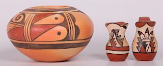 Native American Pottery Collection, Three (3)
