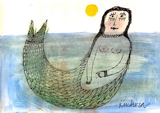 John C. Kuchera Drawing, Mermaid