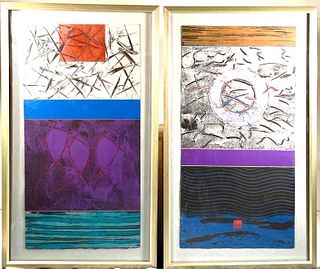 20thc. Contemporary, Pair Signed Prints