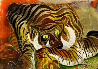 Paul Travis Watercolor, Tiger