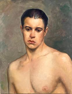 Paul Winchell Oil, Portrait of a Young Man